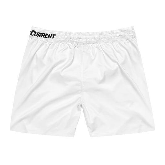 Men's Swim Shorts — Pompano Current Logo Mid-Length Beach Trunks