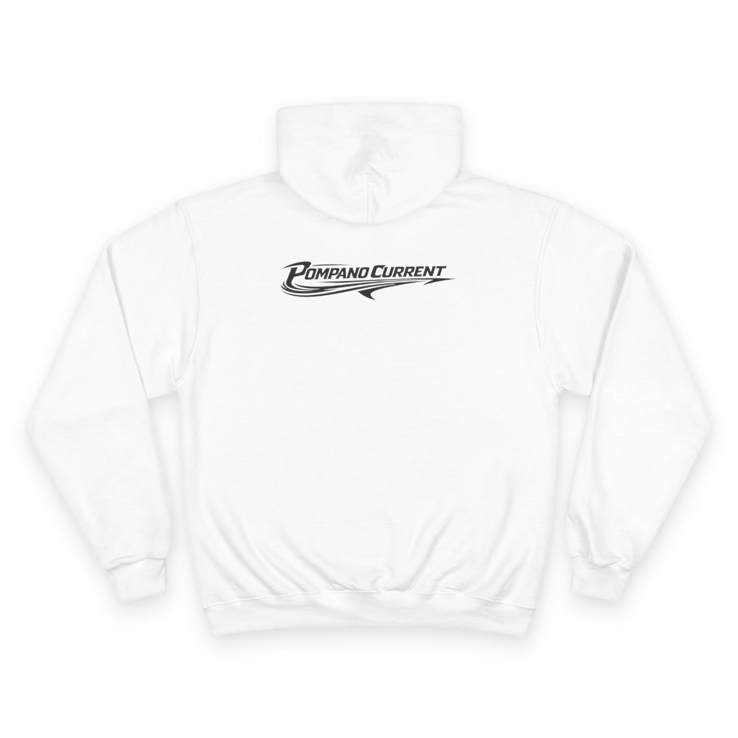 Pullover Champion Hoodie Pompano Current Fishing Logo