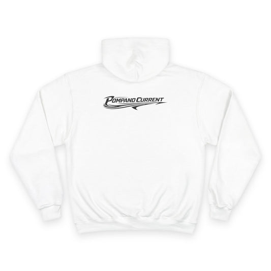 Pullover Champion Hoodie Pompano Current Fishing Logo